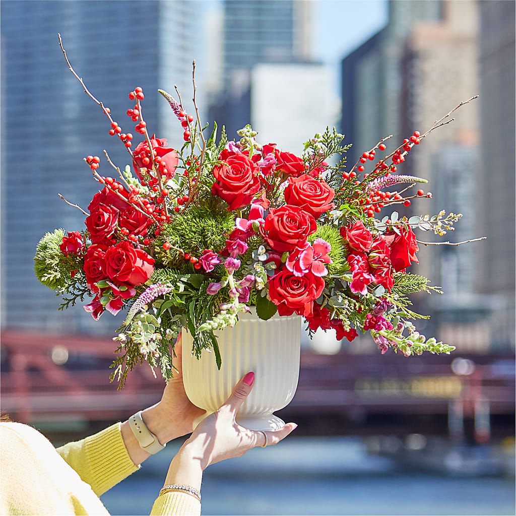 Big Red Bow Bouquet – North Shore Weddings And Flowers, Kahuku HI