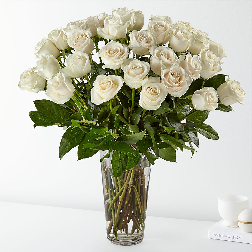 Long Stem White Rose Bouquet – North Shore Weddings And Flowers, Kahuku HI