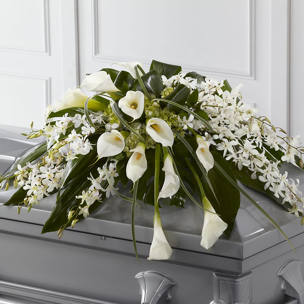 Angel Wings Casket Spray – North Shore Weddings And Flowers, Kahuku HI