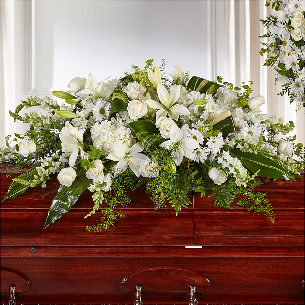 Abundance Casket Spray – North Shore Weddings And Flowers, Kahuku HI
