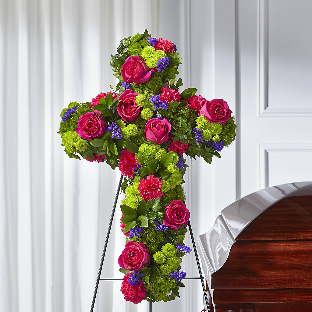 Tribute Rose Floral Cross – North Shore Weddings And Flowers, Kahuku HI