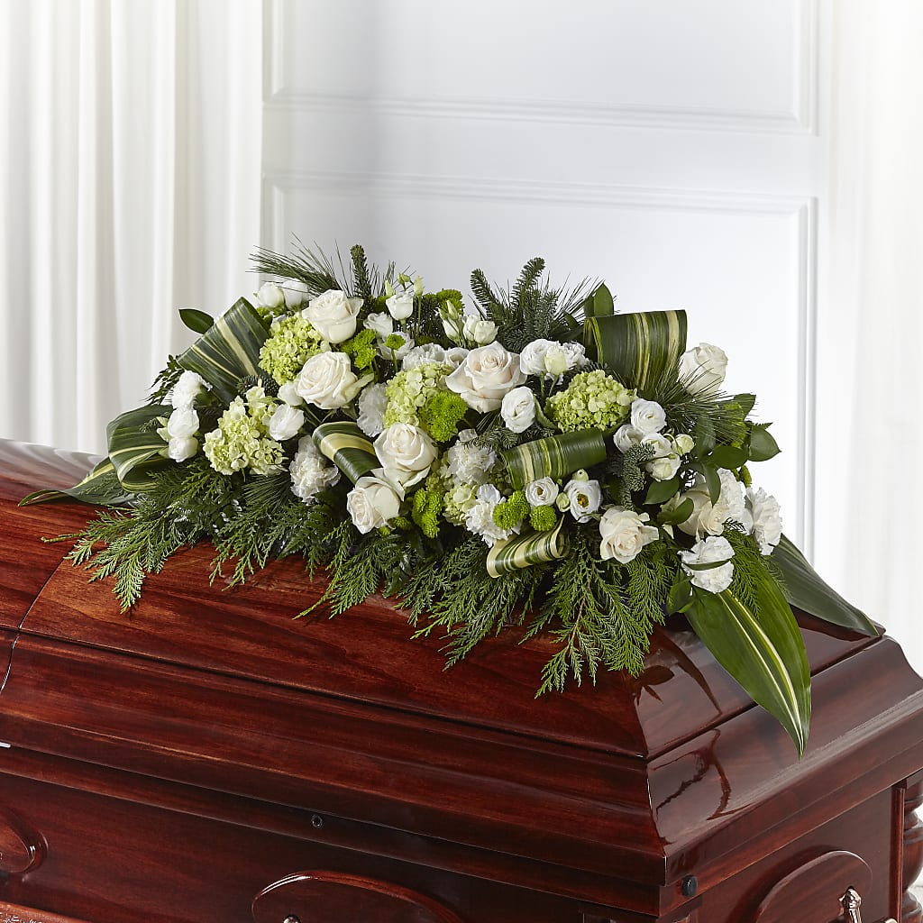 Hopeful Gesture Casket Spray – North Shore Weddings And Flowers, Kahuku HI