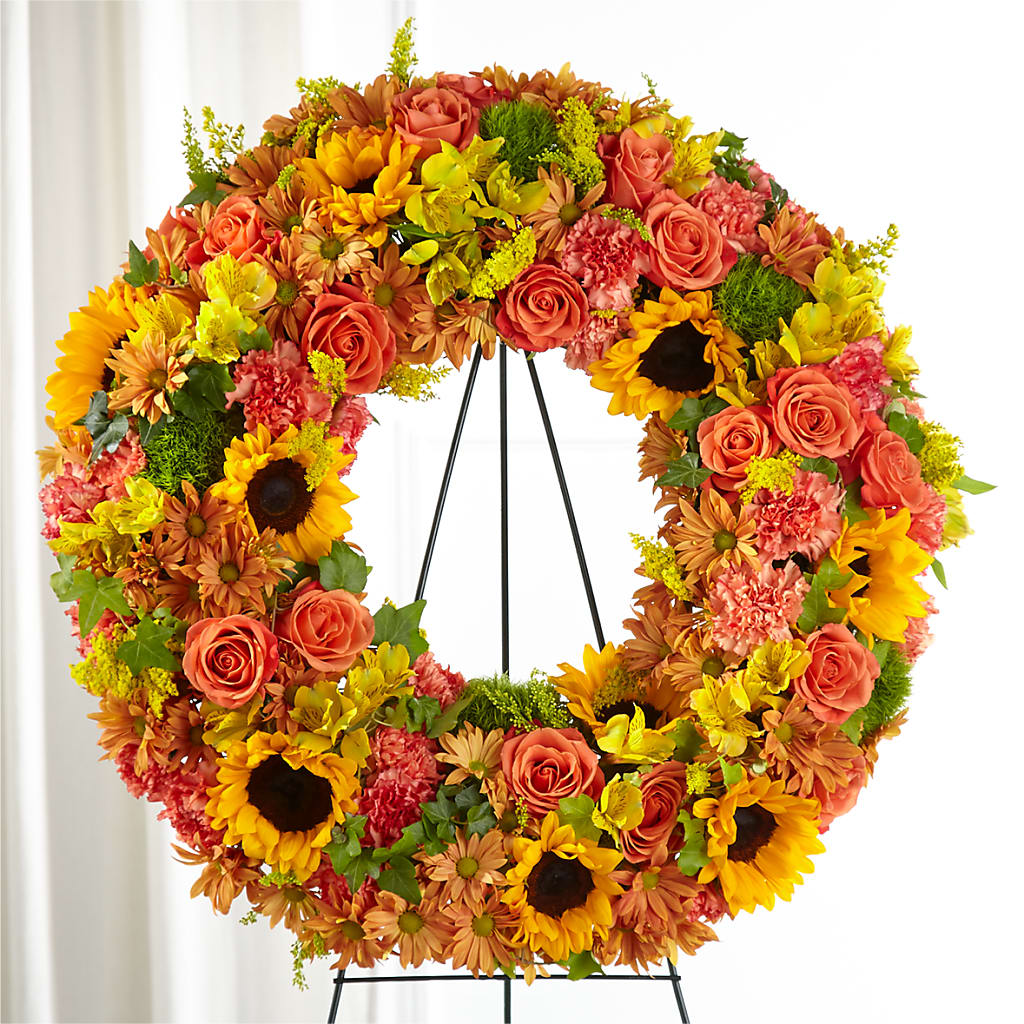 Autumnal Memories Wreath (Standard) – North Shore Weddings And Flowers, Kahuku HI