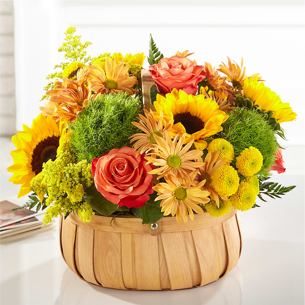 Harvest Sunflower Basket – North Shore Weddings And Flowers, Kahuku HI