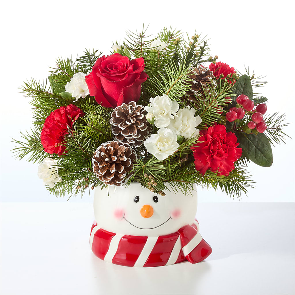 Jolly Snowman Bouquet –  North Shore Weddings And Flowers, Kahuku HI