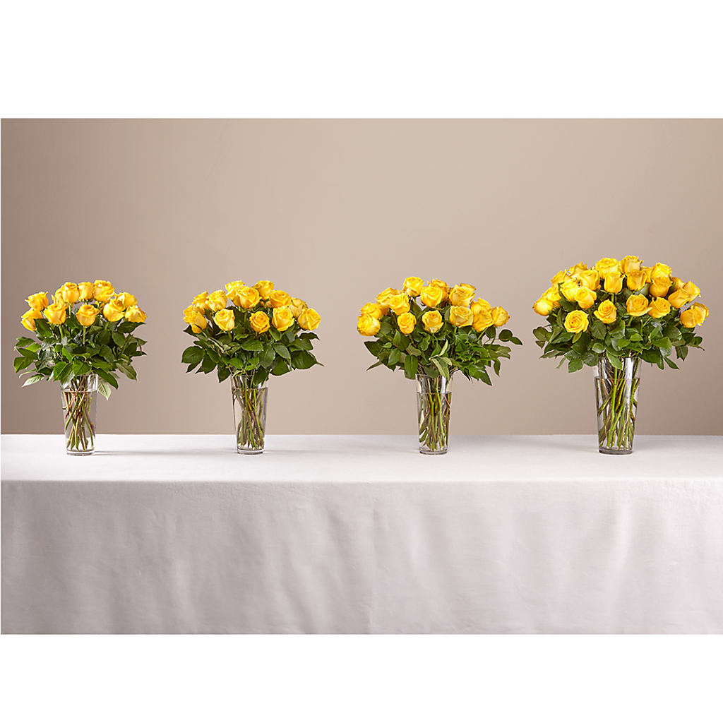 Long Stem Yellow Rose Bouquet –  North Shore Weddings And Flowers, Kahuku HI