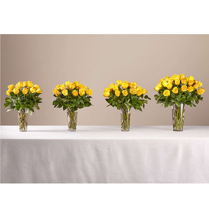 Long Stem Yellow Rose Bouquet –  North Shore Weddings And Flowers, Kahuku HI