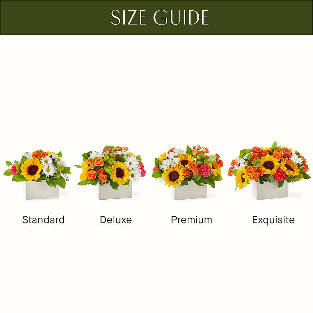 Sun-drenched Blooms Box Bouquet –  North Shore Weddings And Flowers, Kahuku HI