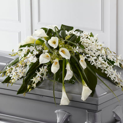 Angel Wings Casket Spray –  North Shore Weddings And Flowers, Kahuku HI