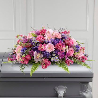 Glorious Garden Casket Spray –  North Shore Weddings And Flowers, Kahuku HI