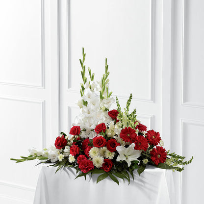 Crimson & White Arrangement –  North Shore Weddings And Flowers, Kahuku HI