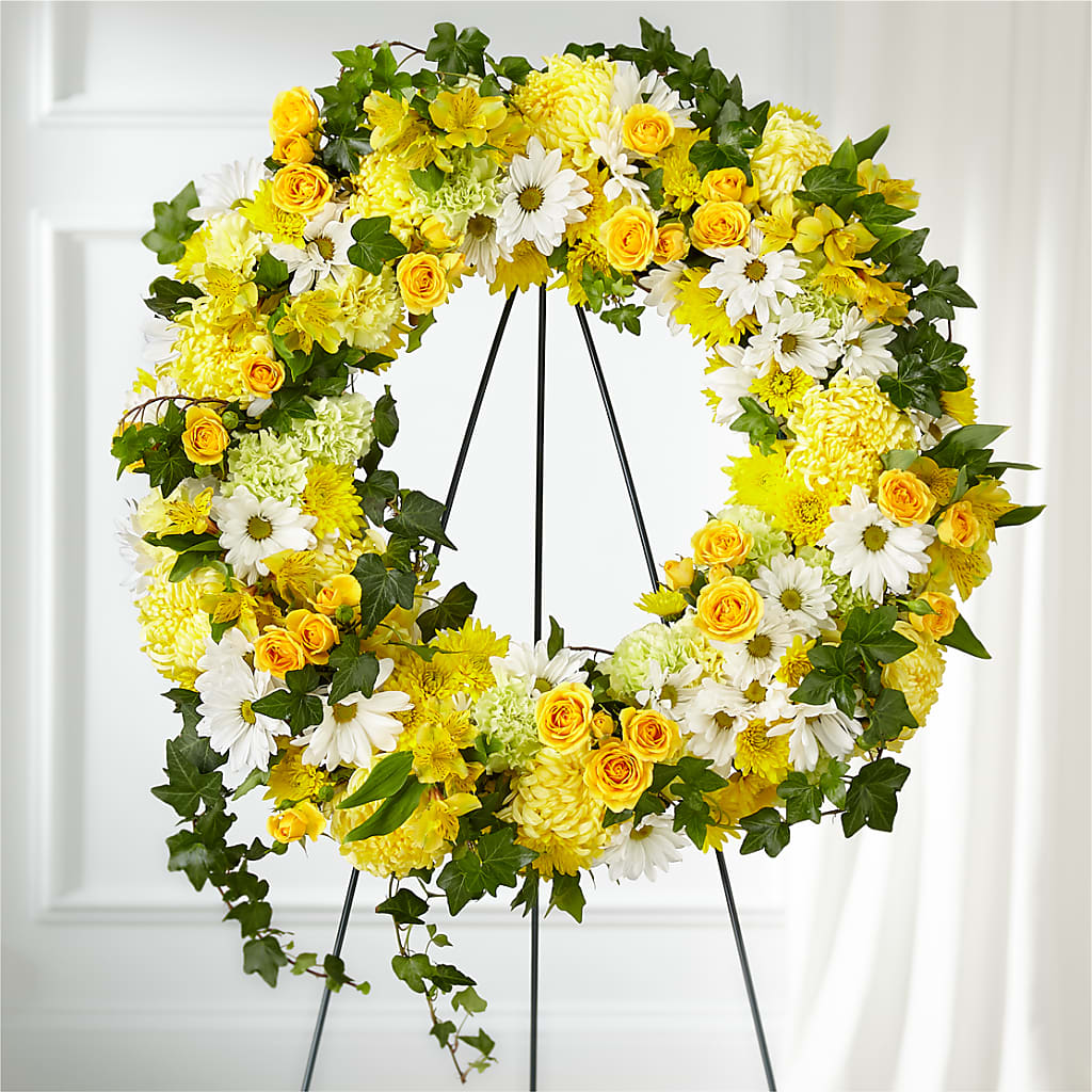 Golden Remembrance Wreath –  North Shore Weddings And Flowers, Kahuku HI