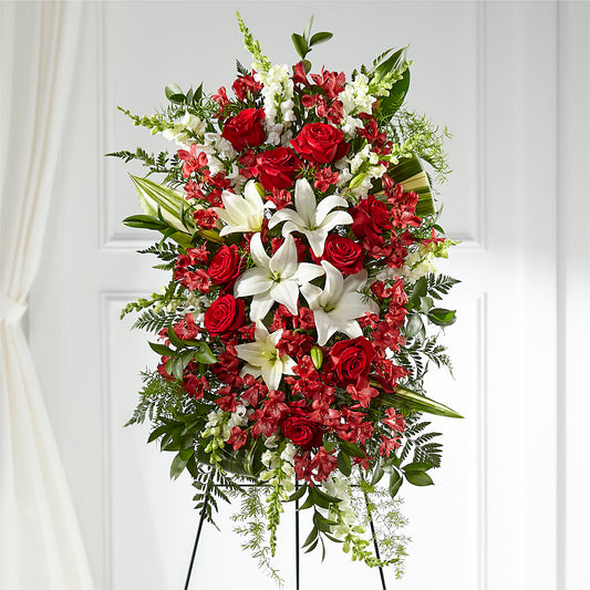 Everlasting Memory Standing Spray –  North Shore Weddings And Flowers, Kahuku HI