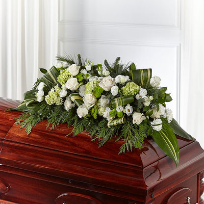 Hopeful Gesture Casket Spray –  North Shore Weddings And Flowers, Kahuku HI