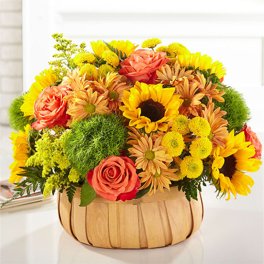 Harvest Sunflower Basket –  North Shore Weddings And Flowers, Kahuku HI