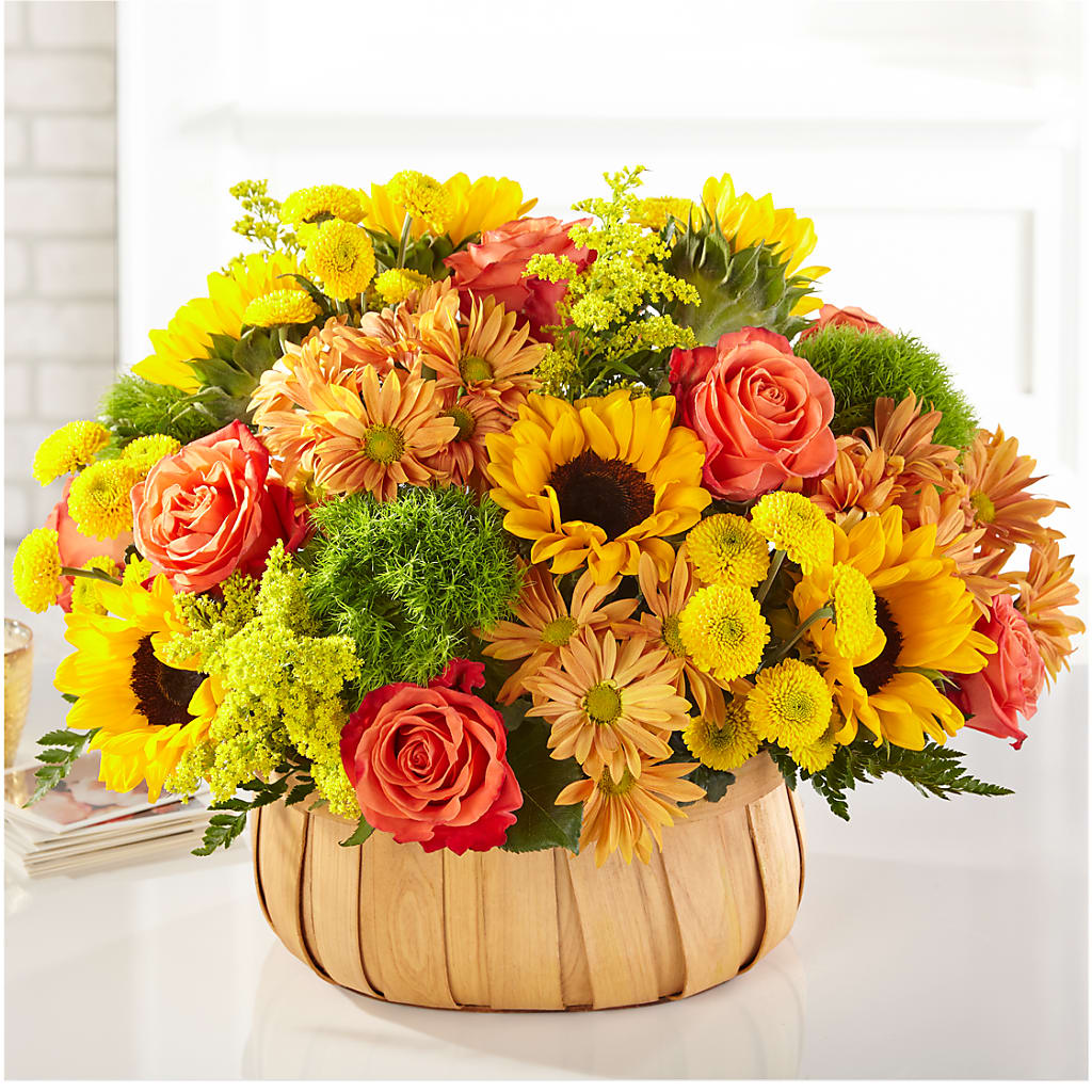 Harvest Sunflower Basket –  North Shore Weddings And Flowers, Kahuku HI