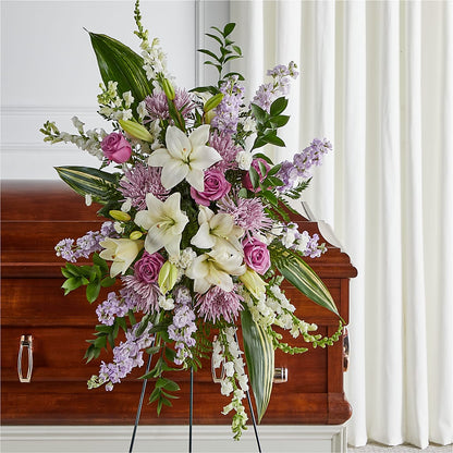 Grateful Hearts Standing Spray –  North Shore Weddings And Flowers, Kahuku HI