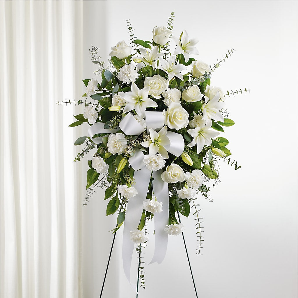 With Care Standing Spray –  North Shore Weddings And Flowers, Kahuku HI
