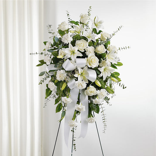 With Care Standing Spray –  North Shore Weddings And Flowers, Kahuku HI
