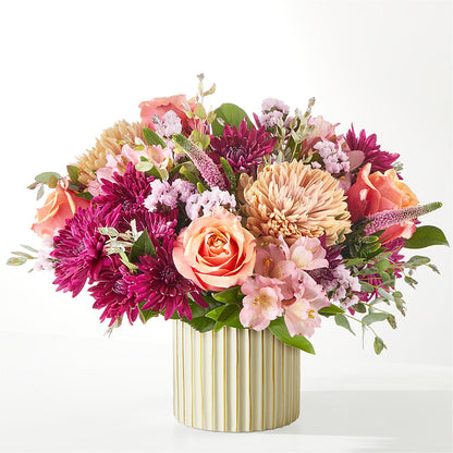 Berry Cobbler Bouquet with Ivory Vase –  North Shore Weddings And Flowers, Kahuku HI