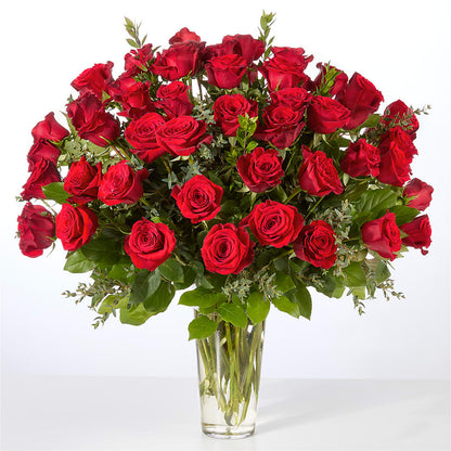 Forever Yours Fifty Stem Red Rose Bouquet –  North Shore Weddings And Flowers, Kahuku HI